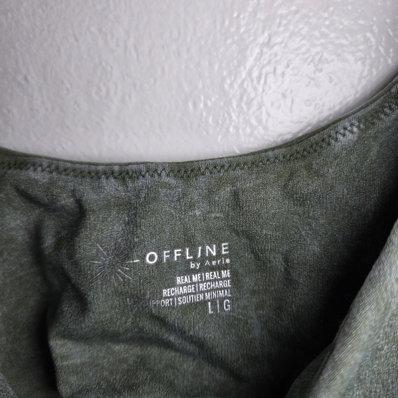 Aerie Offline Real Me Recharged Light Support Sport Bra Size Large - Picture 3 of 5